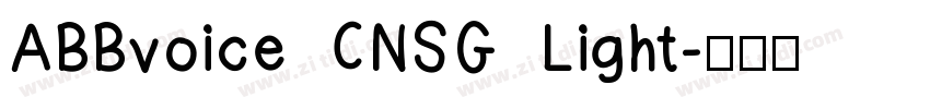 ABBvoice CNSG Light字体转换
